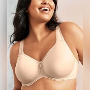 NWT 2 Wacoal Black Beige Comfortable Lightweight Polyblend Smooth Tshirt bra 38C